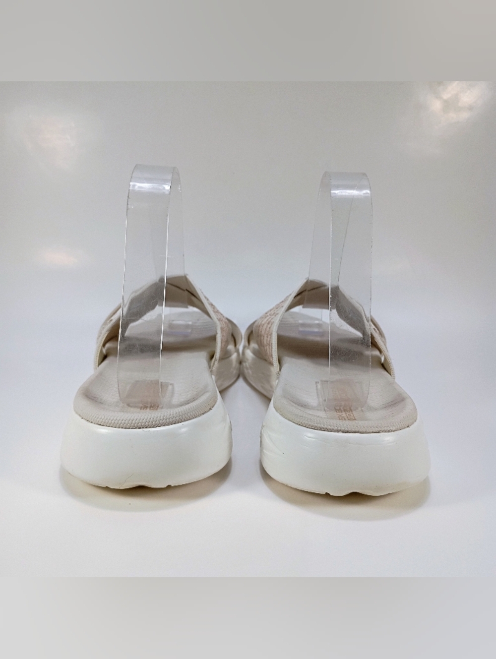 Skechers On The Go 600 Enchanted Womens 8 Natural Beige Metallic Slide Sandals - Picture 7 of 10